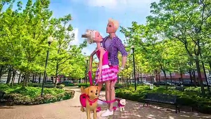 Barbie Girl & Ken Play Baby Doll Pet Shop Toys!
