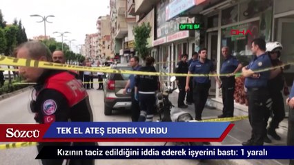 Kızının taciz edildiğini iddia ederek işyerini bastı