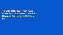 [MOST WISHED]  Run Fast. Cook Fast. Eat Slow.: Quick-Fix Recipes for Hangry Athletes by Shalane