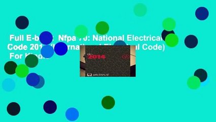 Full E-book  Nfpa 70: National Electrical Code 2014 (International Electrical Code)  For Kindle