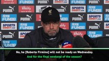 Firmino won't play against Barcelona - Klopp