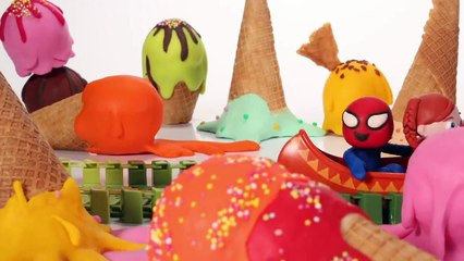 KIDS PLAYING WITH RAINBOW WATER  PLAY DOH CARTOONS FOR KIDS