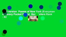 Full version  Poems of New York (Everyman s Library Pocket Poets)  Best Sellers Rank : #2