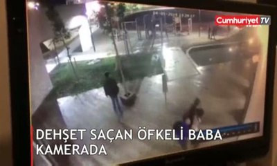 Öfkeli baba parkta böyle dehşet saçtı