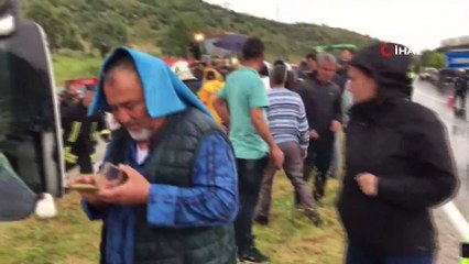 Milas’ta yolcu otobüsü devrildi ölü ve yaralılar var