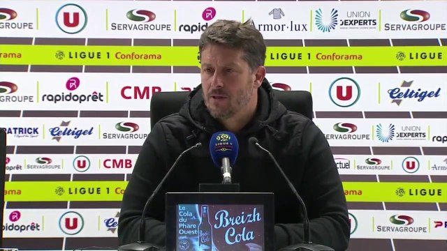 Conférence de presse Fabien Mercadal après EA Guingamp / SMCaen