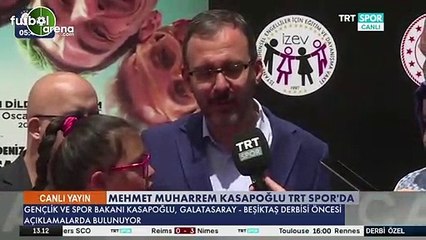 Bakan Kasapoğlu'ndan derbi mesajı