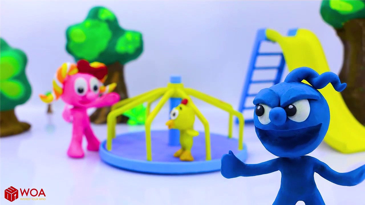 CLAY MIXER LITTLE DUCK GETS EATEN  Play Doh Cartoons Stop Motion