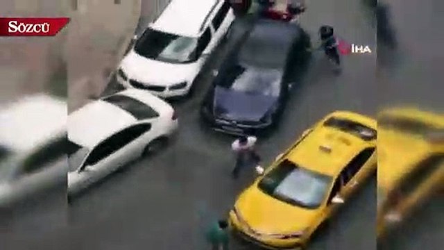 Bomonti’de tekme ve yumruklu kavga kamerada