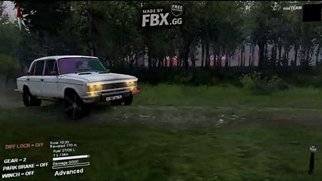 Spintires™ Car Failed on Hill Map. Spintires 2019 Gameplay