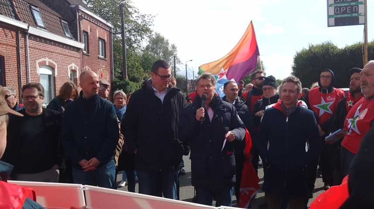Néchin : Raoul Hedebouw et Fabien Roussel en visite chez les "Mulliez"