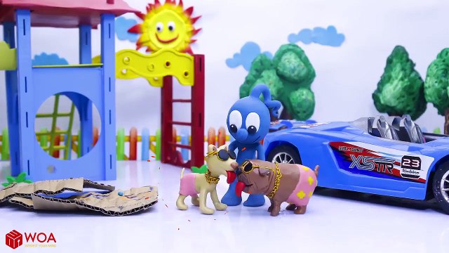 CLAY MIXER SHAZAM SUPERHERO PRETEND Play Doh Stop Motion Cartoons