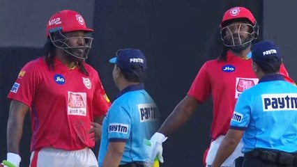 IPL 2019 CSK vs KXIP: Chris gayle almost takes down umpire Shamsuddin, Watch Video | वनइंडिया हिंदी