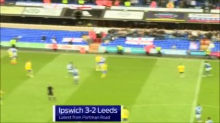 Ipswich [3]-2 Leeds - Collin Quaner goal after terrible mistake in defense