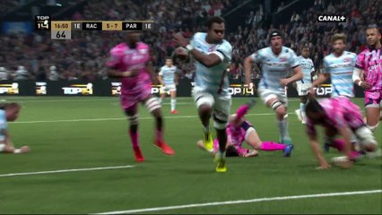 Racing 92 / Stade Français : L'essai de Nakarawa face à Paris