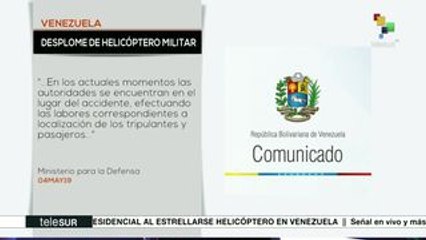 Download Video: Labores de localización de tripulantes de helicóptero siniestrado