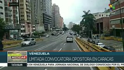 Desangelada movilización de la oposición en Caracas