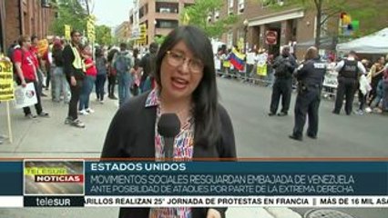 Movimientos sociales de EE.UU en defensa de la embajada venezolana