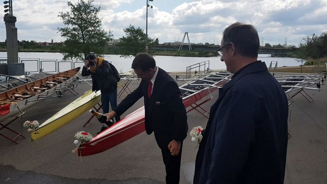 Aviron : le Sport Nautique de Nancy a baptisé ses nouveaux bateaux
