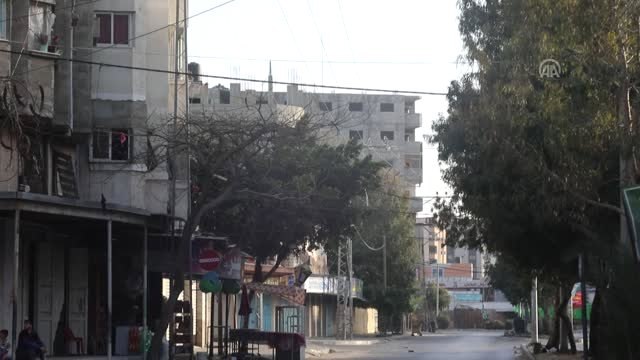 Gazze'de Bir Binanın Vurulma Anı Aa Kamerasında