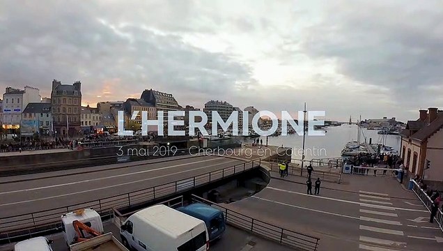 L'arrivée de l'Hermione à Cherbourg en 45 secondes