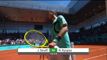 Kyrgios beaten by Struff in opening round at Madrid Open