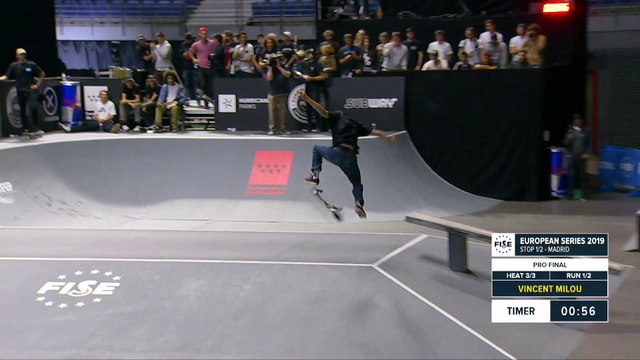 Vincent Milou - 1st Skateboard Street Final - FISE European Series Madrid 2019