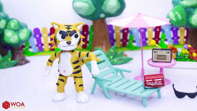 CLAY MIXER NEW COLOR HAIR TRANSFORMATION Cartoons Play Doh Stop Motion