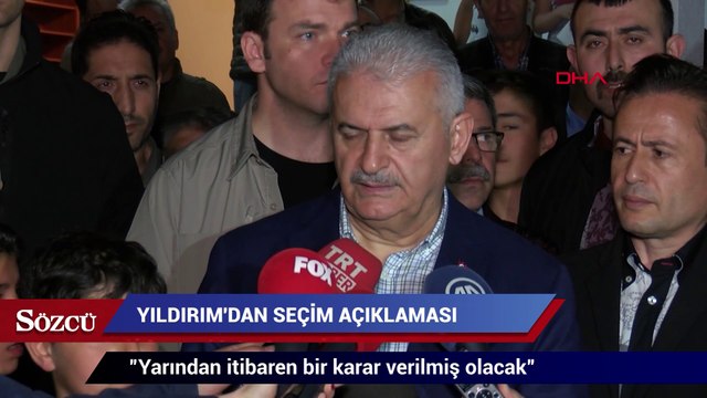 Yıldırım'dan bir seçim açıklaması daha