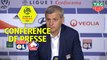 Conférence de presse Olympique Lyonnais - LOSC (2-2) : Bruno GENESIO (OL) - Christophe  GALTIER (LOSC) / 2018-19