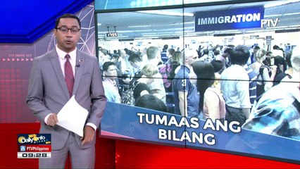 Bilang ng mga dayuhang turistang bumisita sa bansa, tumaas