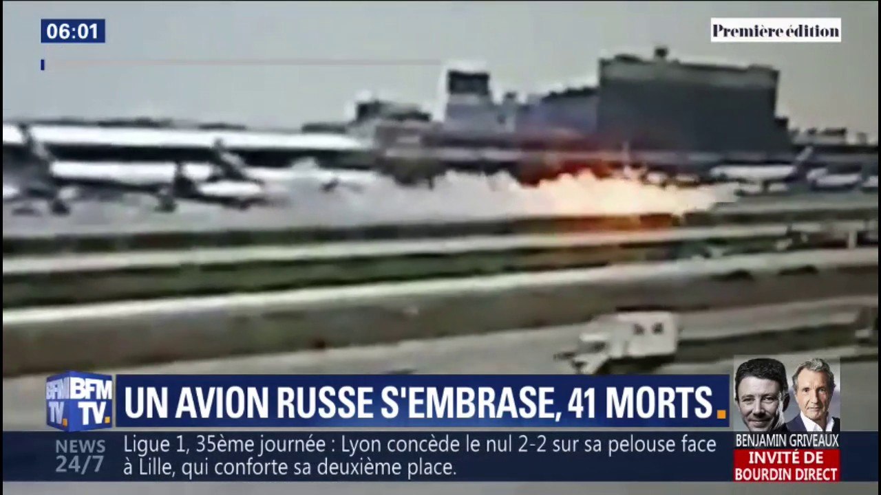 Ces nouvelles images montrent comment l'avion a pris feu lors de son atterrissage d'urgence à Moscou