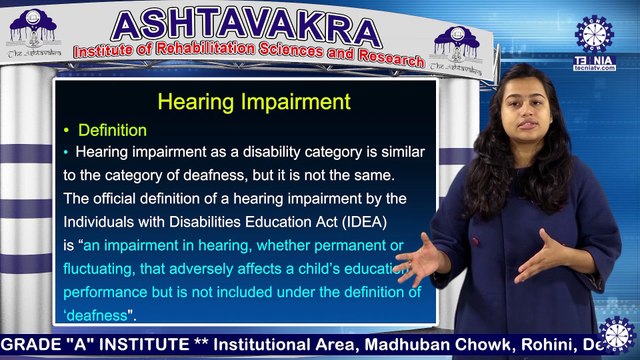 Ms. Tamalika | Concept & Caused (Hearing Impairment) | AIRSR | TECNIA TV