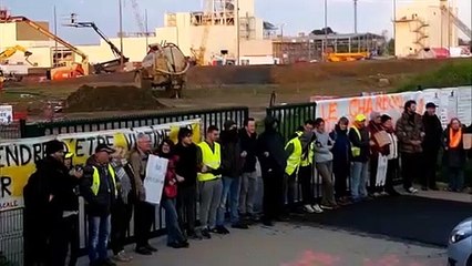 Les anti Knauf bloquent l'accès au chantier d'Illange