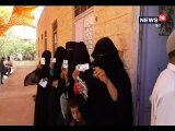 बासनी गांव में मतदान के लिए बुर्का पहनी महिलाओं की लगी कतार-Burqa wear women voted in nagaur