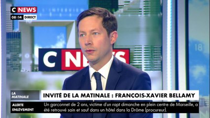 François-Xavier Bellamy : "La stratégie de Macron consiste à avoir Mme Le Pen face à lui"