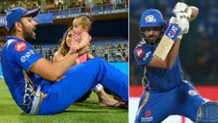 Download Video: IPL 2019 : Rohit Sharma celebrates win over KKR with wife and daughter Samaira  | वनइंड़िया हिंदी