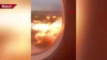 Rusya'da yanan uçağın içinden çekilen facia anları