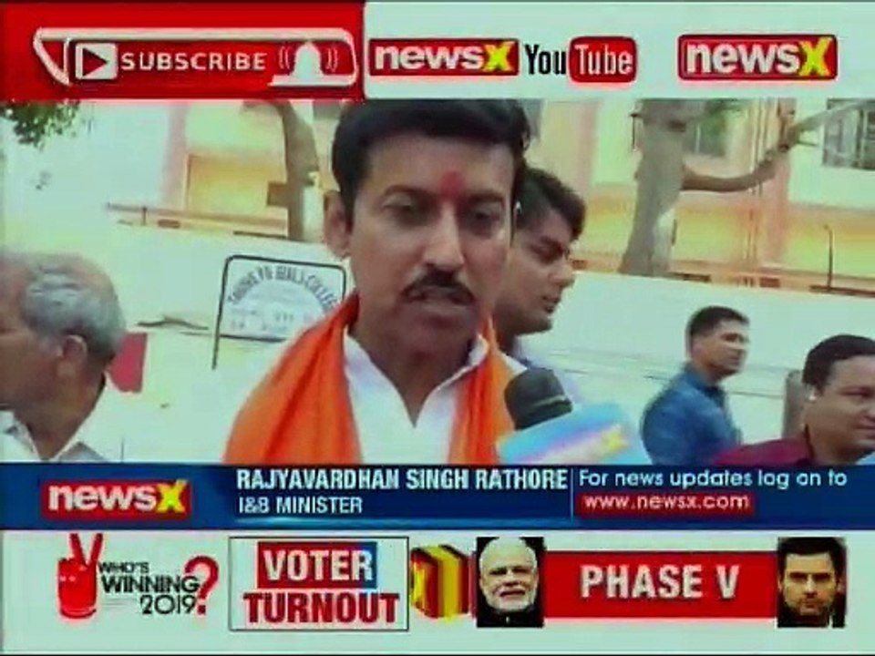 Lok Sabha Elections 2019 Phase 5 Voting LIVE: Rajyavardhan Singh Rathore after casting his vote