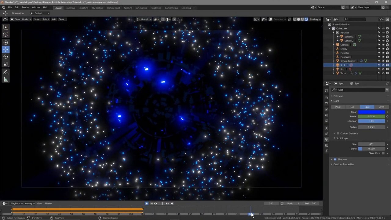 Blender Particles Tutorial - Blender 2.8 Eevee