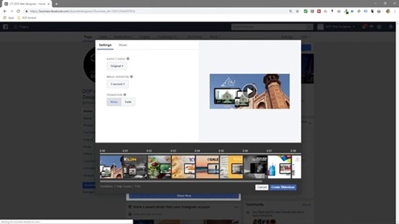 Facebook Page Tutorial - Side Show Video Tutorial