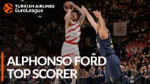 2018-19 Turkish Airlines EuroLeague Alphonso Ford Top Scorer: Mike James, AX Armani Exchange Olimpia Milan
