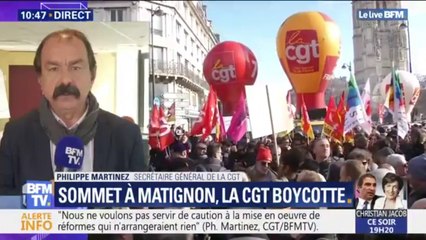 Philippe Martinez: "Nous ne voulons pas servir de caution à la mise en oeuvre de réformes qui n'arrangeraient rien"