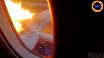 Un avion en feu atterrit à Moscou, les images effroyables filmées depuis l’intérieur de l’appareil !