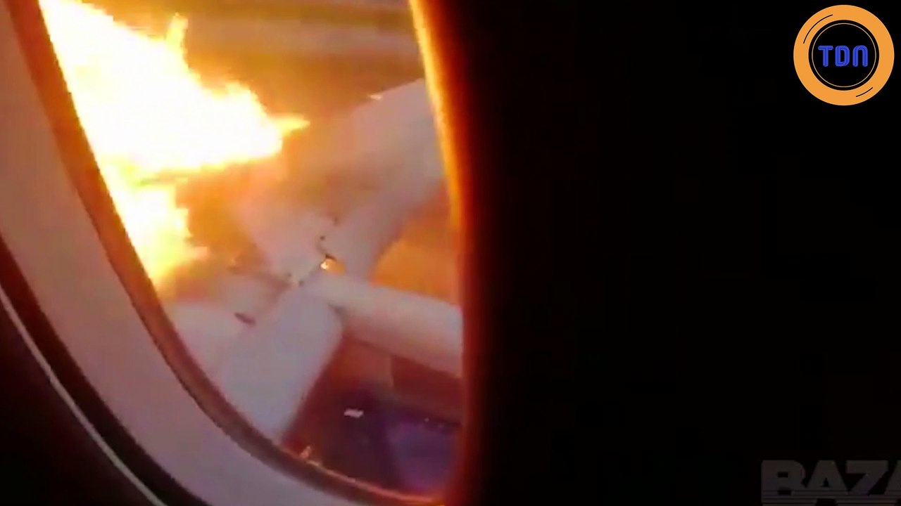 Un avion en feu atterrit à Moscou, les images effroyables filmées depuis l’intérieur de l’appareil !