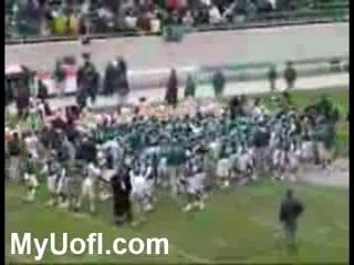 All HELL breaks loose!Illinois plants flag at Michigan.