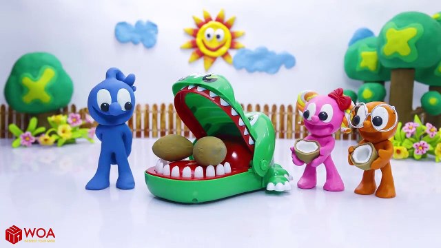 CLAY MIXER EXTREME CROCODILE DENTIST Animation Cartoons Play Doh
