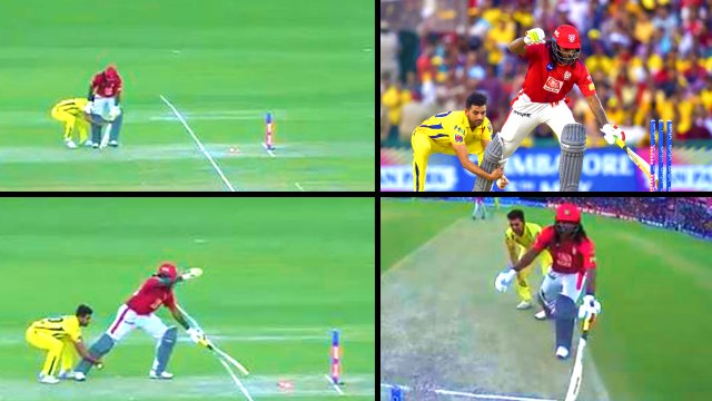 IPL 2019 Chennai vs Punjab: கெயில் காலை பிடித்த தீபக் சாஹர்: வைரல் வீடியோ