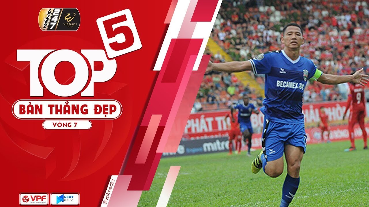 Anh Đức dứt điểm quyết đoán lọt ngay vào Top 5 bàn thắng đẹp nhất vòng 7 V League 2019 | VPF Media