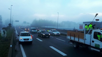 Gilets jaunes : opération escargot entre Albertville et Ugine.